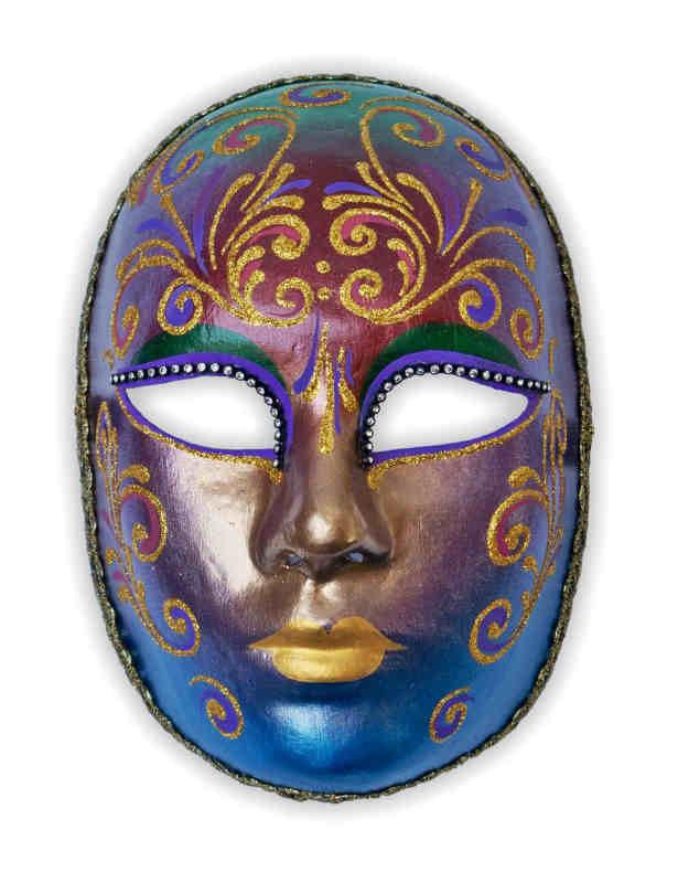 Mascara Veneciana Rostro Mujer Multicolor Arco Iris 